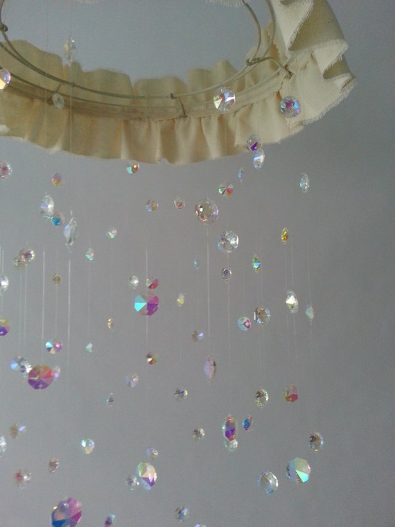 Crystal Chandelier Nursery Baby Mobile Shabby Chic Nursery