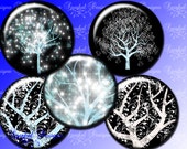 Digital Collage Sheet Icy Trees CIRCLE IMAGES Instant Download Bottle Cap Images, Christmas clipart images Il_170x135