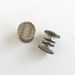 Vintage COBSLINK Cuff Links / Shirt Buttons - Striped Metallic Colored Snap Link