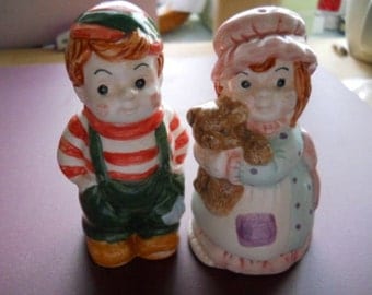 Boy and Girl Salt and Pepper shakers - collectible, vintage