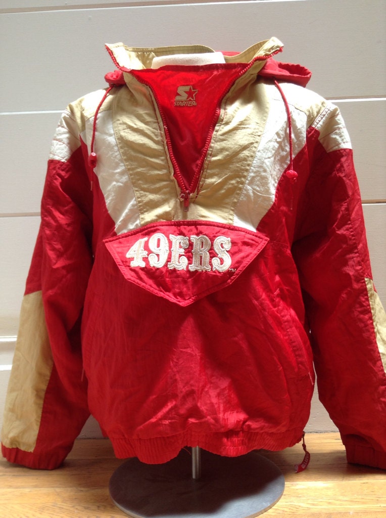 Vintage San Francisco 49ers Starter Pullover Jacket Medium Vintage San Francisco 49ers Starter Pullover Jacket Medium Zoom