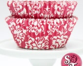 Damask Red GREASEPROOF Baking Cups Cupcake Liners - Quantity 50 Il_170x135