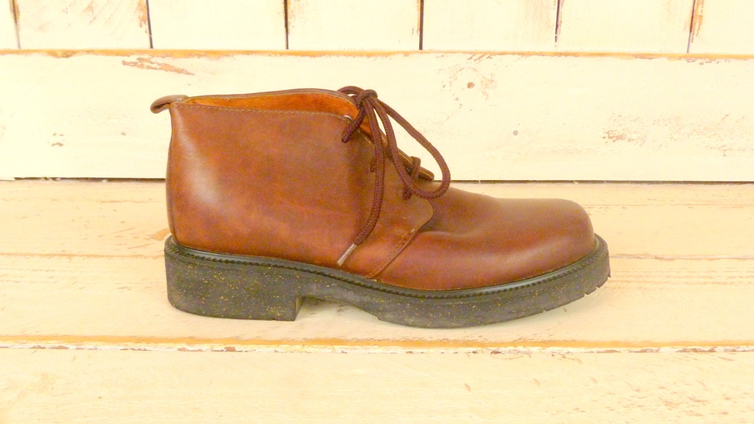 vintage brown boots mens