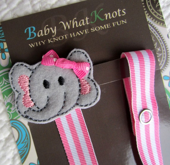 Baby Pacifier Clip Girl Elephant Pacifier Clip Pacifier