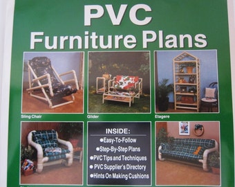 Vintage DIY Furniture Plans Easy Instructions for PVC Patio Pool Beach 
