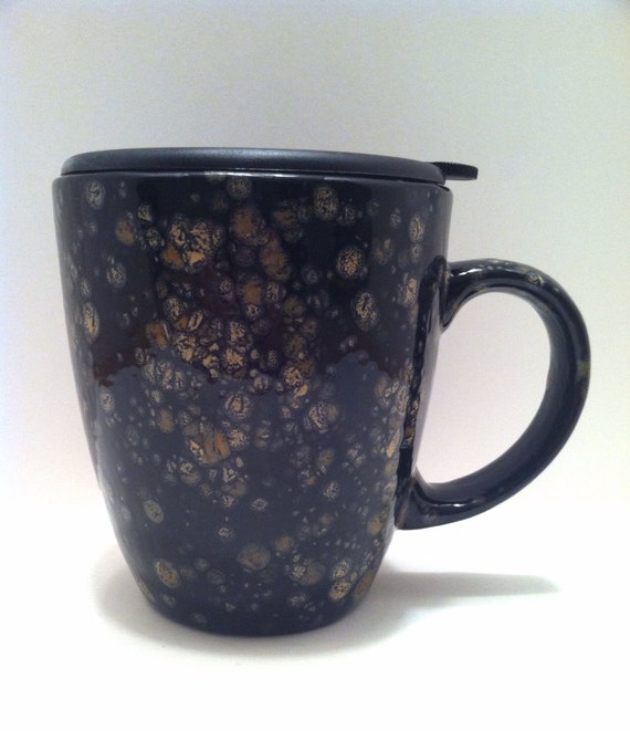 Ceramic Mug with Lid Coffee Cup Hand by ShadyLaneCeramics