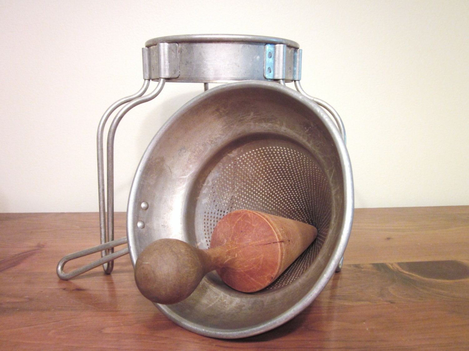 Antique Canning Colander Sieve for Straining by SweetlyAgedVintage