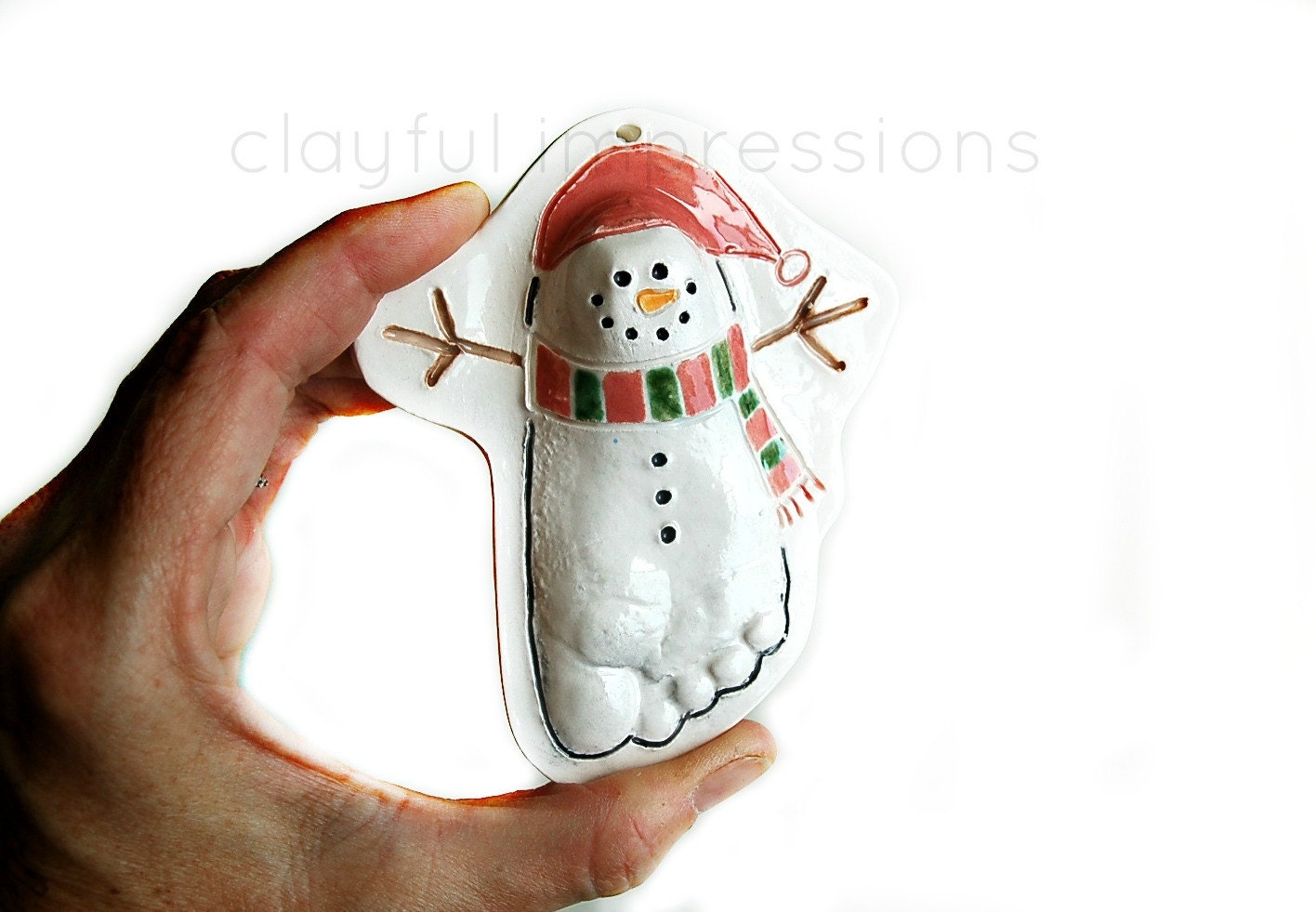 Baby's First Christmas Ornament Footprint Ornament