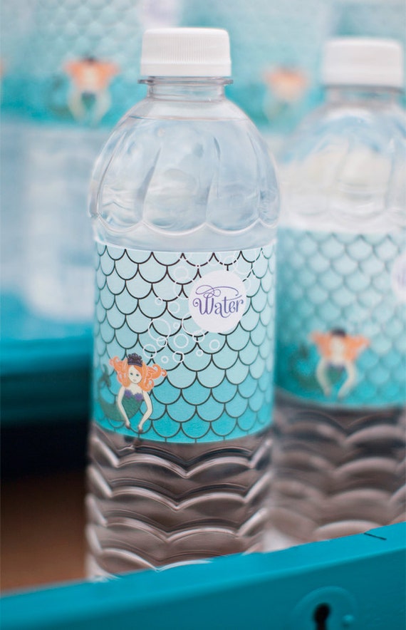 mermaid water bottle labels printable