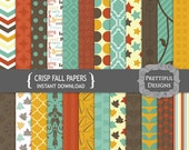25% OFF SALE Digital Paper Pack - Personal and Commercial Use - Crisp Fall Il_170x135
