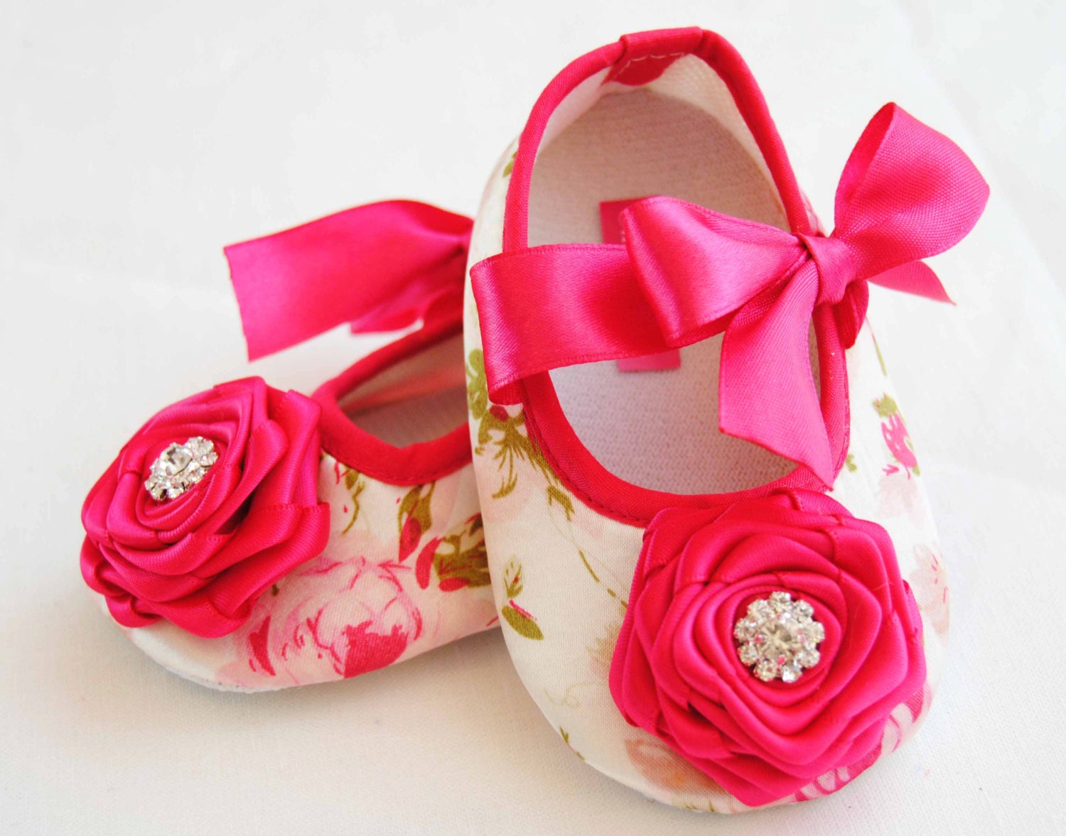 Shabby Chic Ballerina Style Shoes decorated with Beautiful