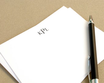 Monogrammed Personalized Stationery Cards / Personalized Stationary with Three Letter Monogram / Set of 12 Notecards