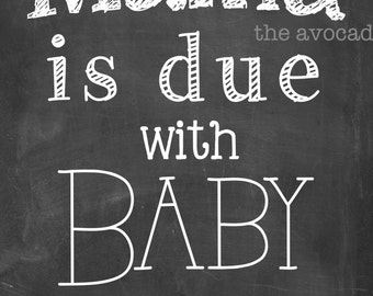 chalkboard baby announcements