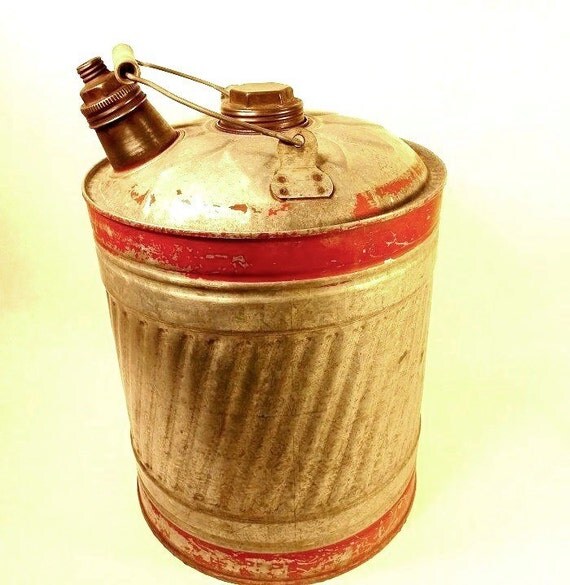 Vintage Old Ironsides 5 Gallon Galvanized by NightShiftVintage