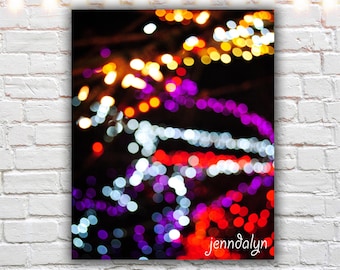 colorful modern wall art - abstract lights photography - bohek print