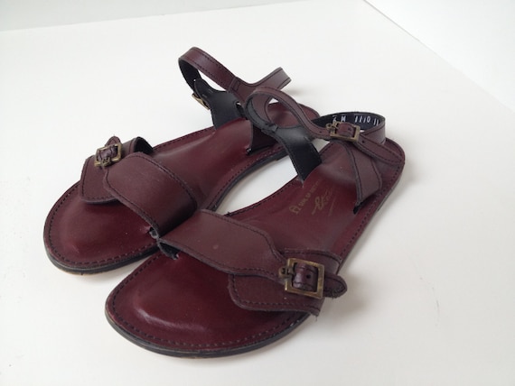 Vintage Brown Leather Etienne Aigner Sandals Size 6