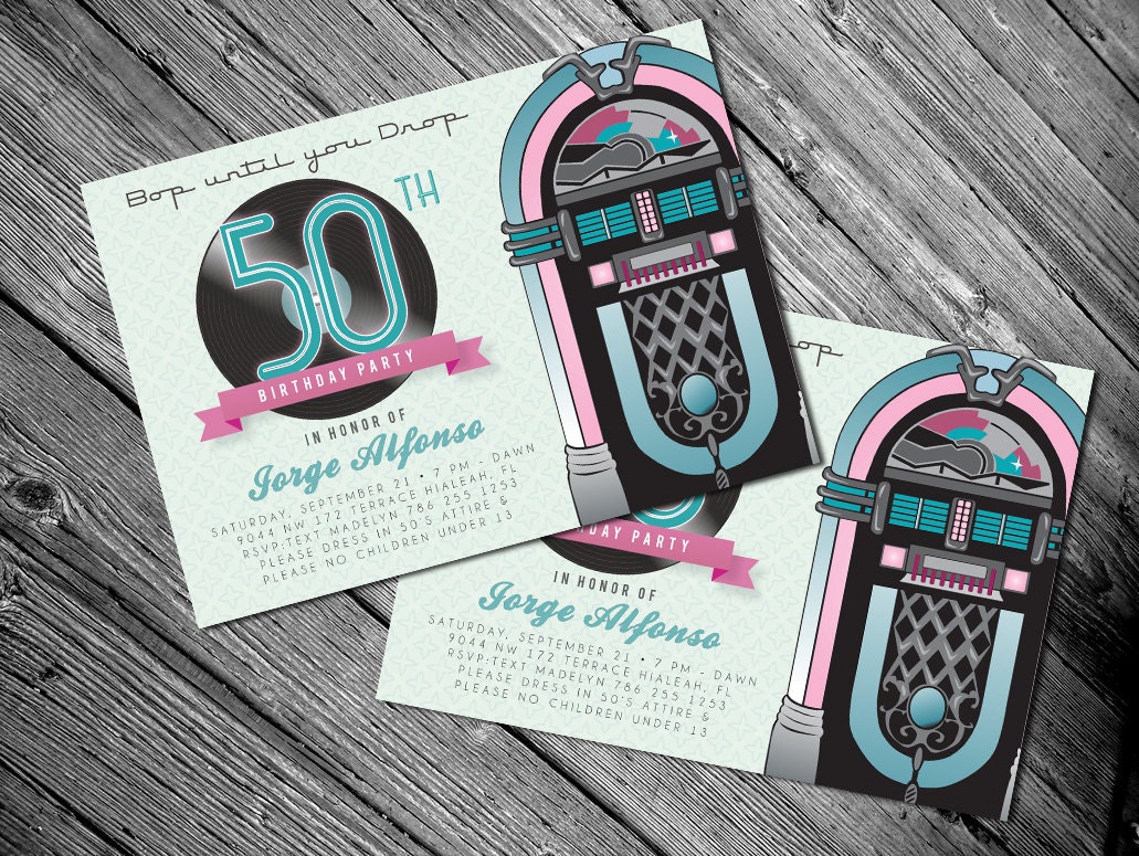 1950'S Birthday Invitations 8