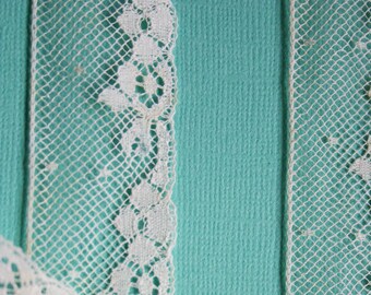 Ivory narrow Insertion Lace 1950s