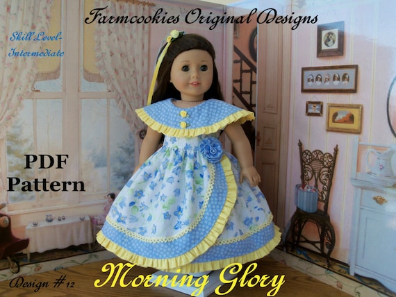 PDF Sewing Pattern for American Girl Doll / Morning Glory / Sewing Pattern for 18" Dolls