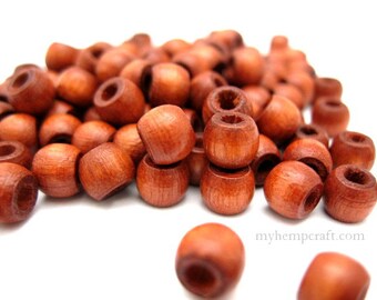 Wood Beads, Brown Caramel Round 5x6mm - 100pc