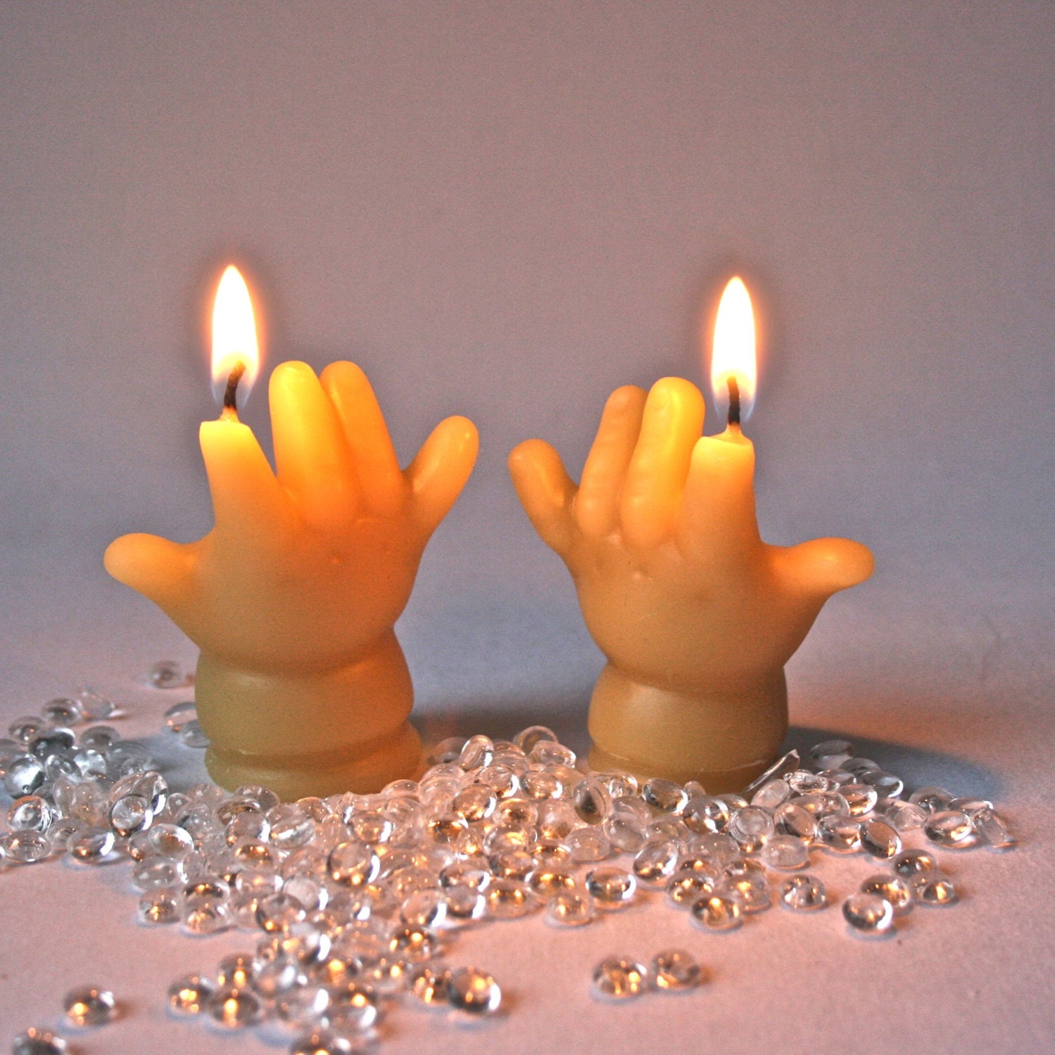 Organic Beeswax Pair of Hands Candles for by ReminiscencePapers