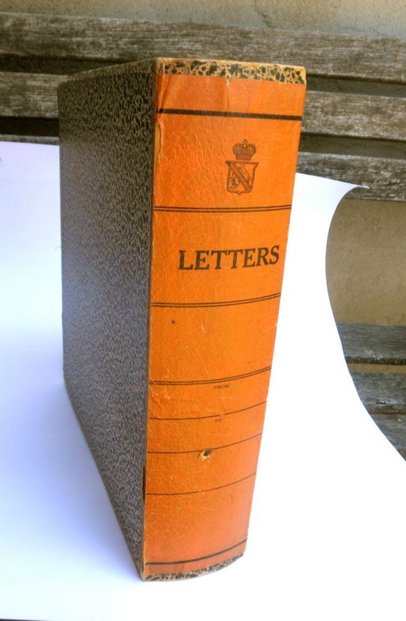 1940s LETTERS File Box with Alphabetical Dividers