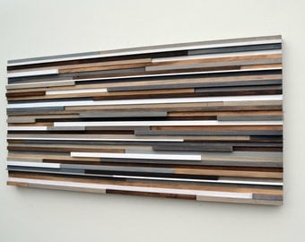 Abstract Acrylic Painting on Wood - Reclaimed Wood Art