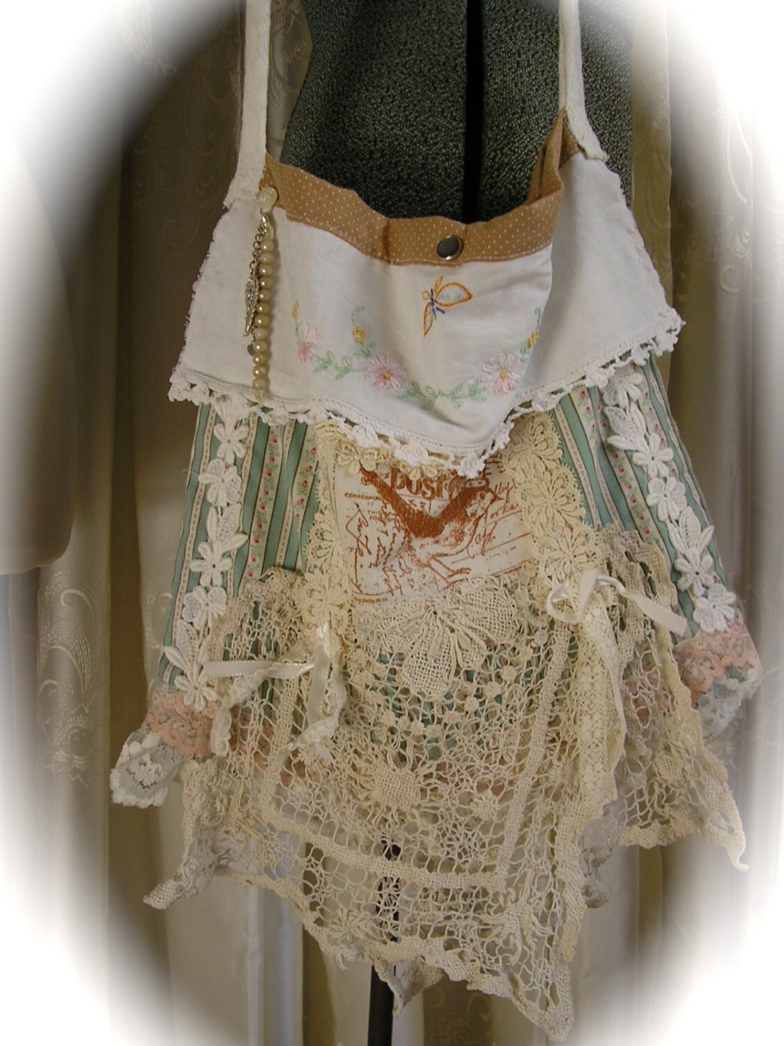 shabby vintage fabric bag handmade shabby n chic upcycled shabby vintage fabric bag handmade shabby n chic upcycled