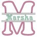 Monogramming Split Font machine embroidery applique Designs, Monogramming Set - 4 and 5 inches INSTANT DOWNLOAD