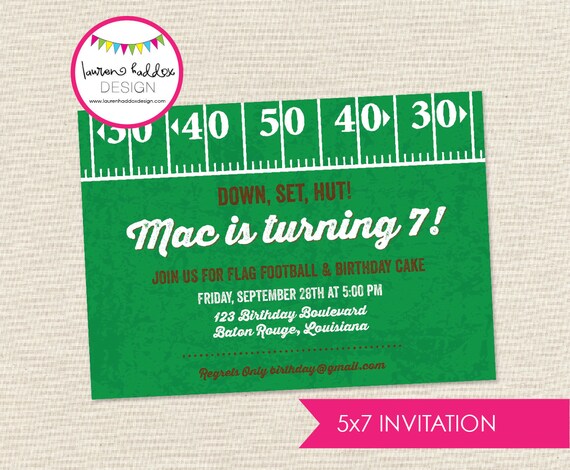 DIY, Football Party INVITATION Il_570xn