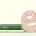 Letter E Monogram with Pink Floral Details - Cake Topper - Monogram - Bookshelf Decor - Table Decor - Photography Prop - Birthday Party
