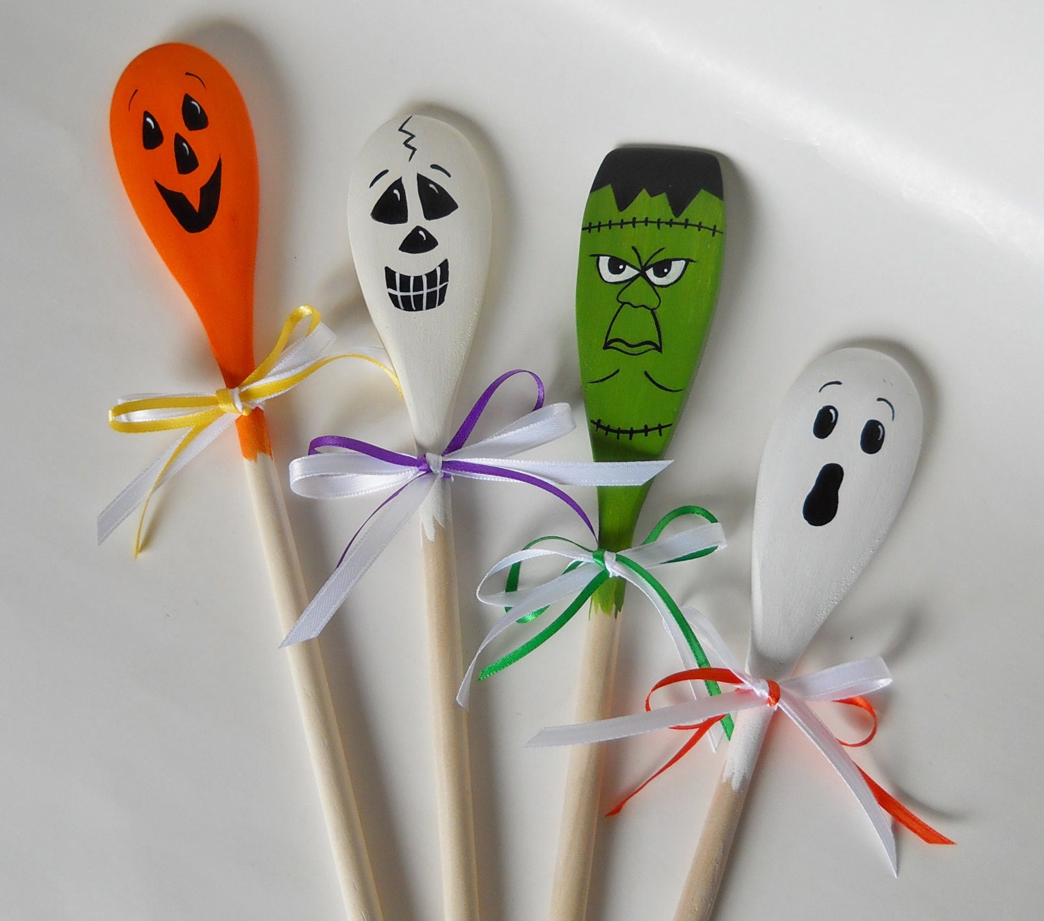 Halloween Wooden Spoons Halloween Decor Spooky Spoons