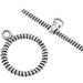 Toggle Clasps : 10 Antique Silver Textured Round Toggle Clasps, Single Strand ... Lead, Nickel & Cadmium Free Jewelry Findings 94452.J3A