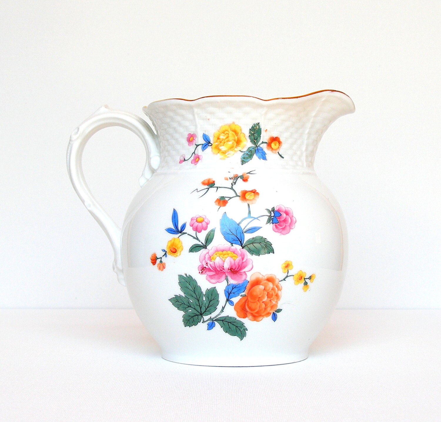 Antique Porcelain Milk Pitcher Vintage Count Thun by retrogroovie