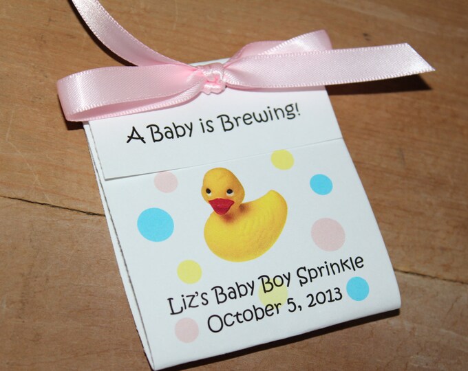 Just Ducky Baby Shower Sprinkle Rubber Duck Ducky Tea Party Favors Tetley Tea 1st Birthday Favors