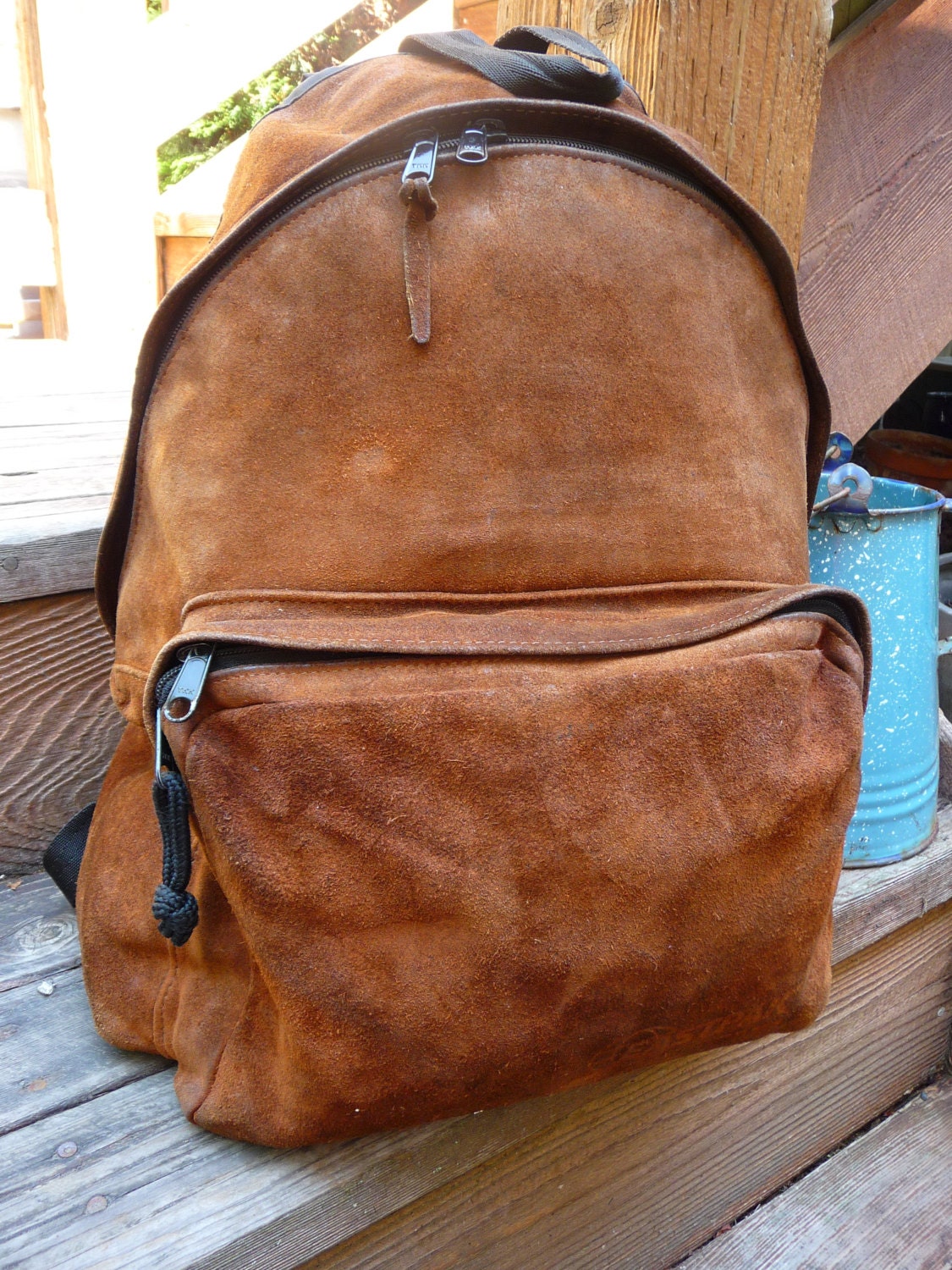 Vintage EASTPAK Distressed Leather BackPack EastPak Rustic