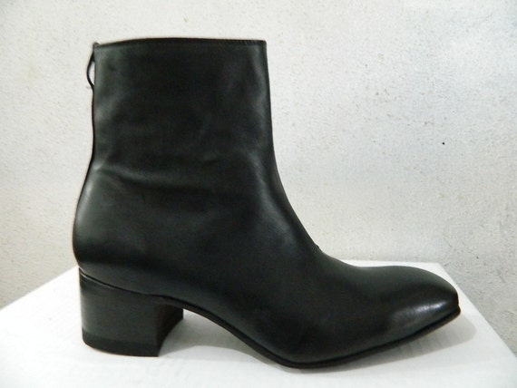 2 inch heel leather boots