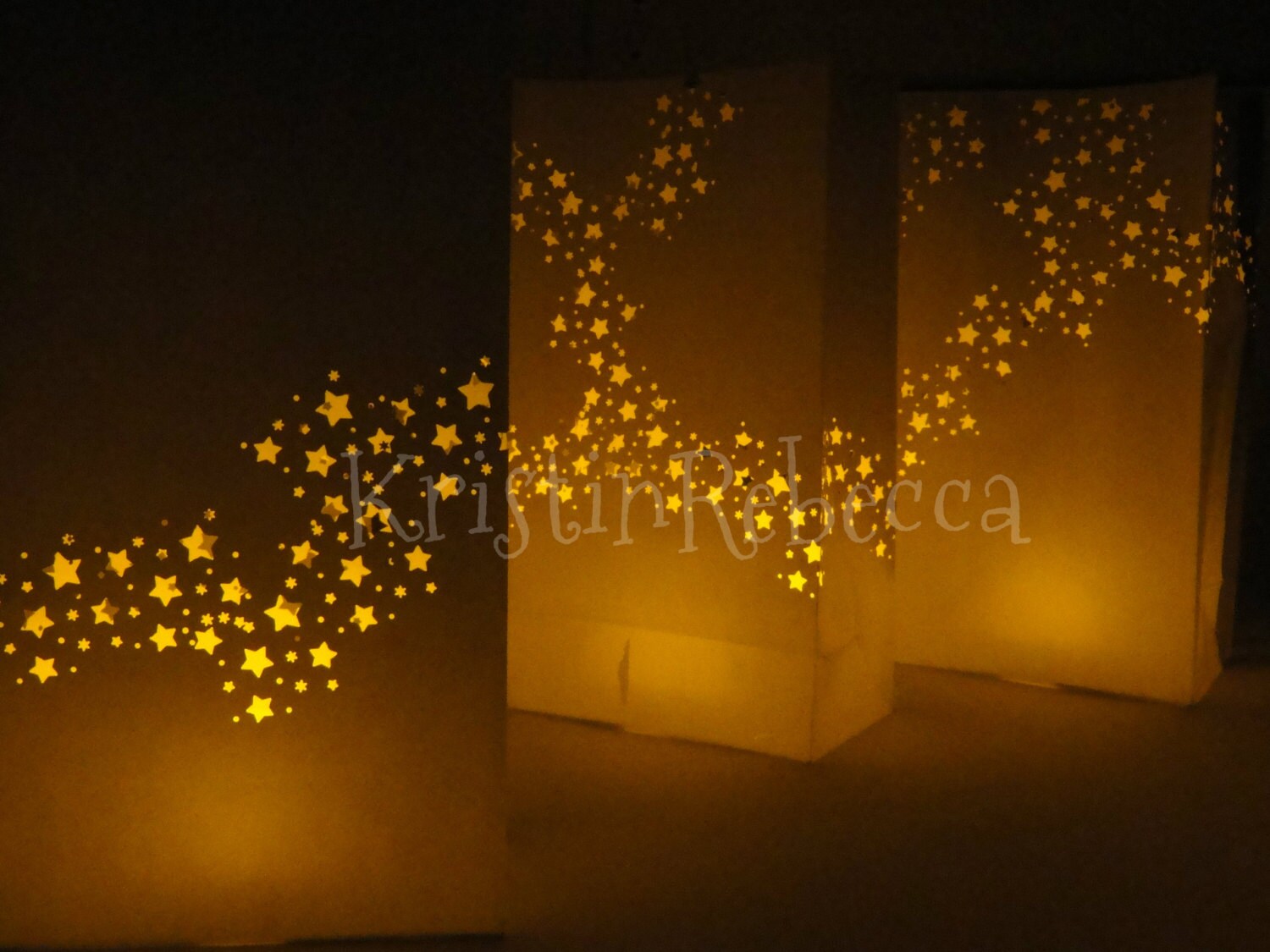 Galaxy Star Luminaries with LED Candles 12 for Christmas Party