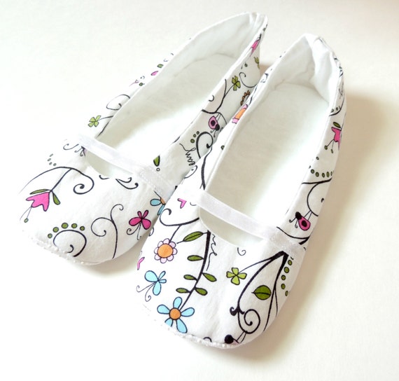 Women's Slippers Mary Jane Indoor Shoes Gift ideas by jennysies