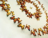 Monarch Butterflies 3D Wall Art- Set of 100
