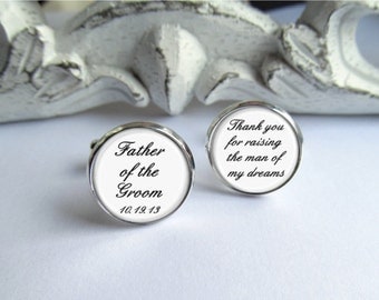 Father Of The Groom Cufflinks, Custom Wedding Cufflinks