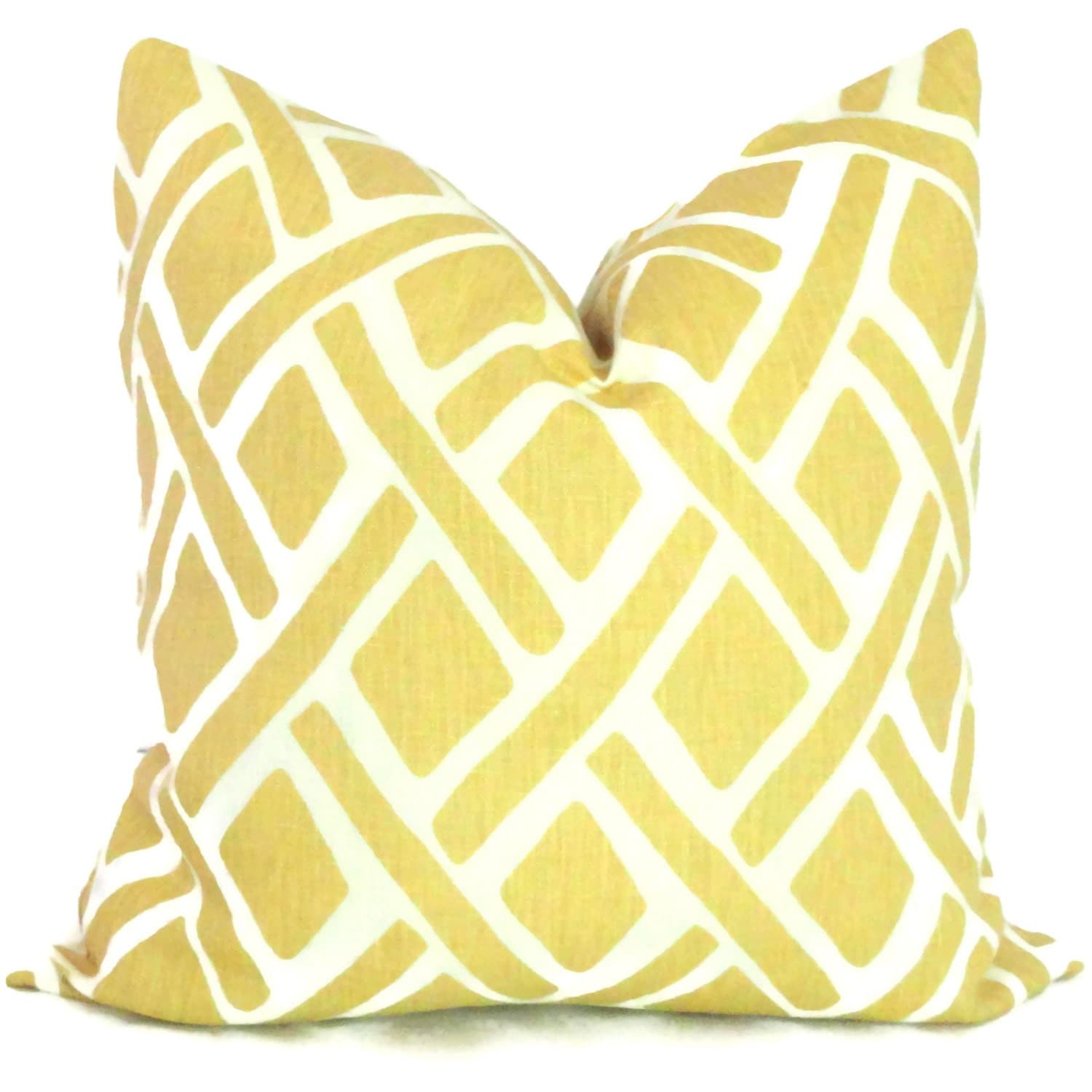 Kravet Yellow Trellis Decorative Pillow Cover 18x18 20x20