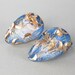 Vintage Blue lucite Glitter Confetti EarringsTeardrop