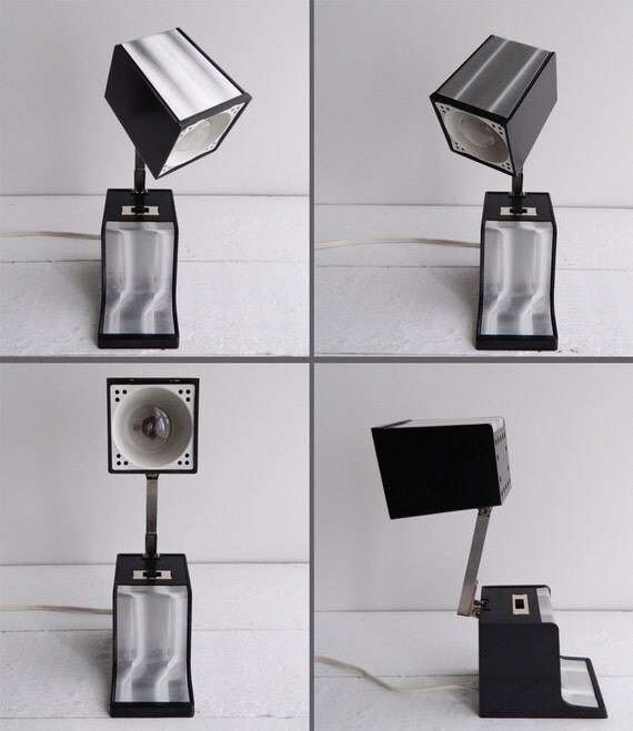 Vintage High Intensity Desk Lamp Telescoping Black & by UpHome