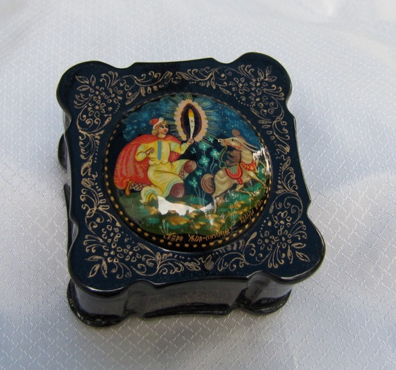 russian collection hand painted lacquer boxes