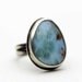 Freeform Larimar & Sterling Silver Ring, Unisex, Unique Gift, Size 7.25
