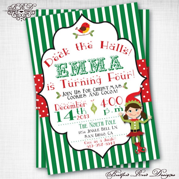 Christmas Party Invitation Elf invitation by 