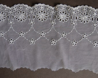 White Eyelet Beading Embroidery