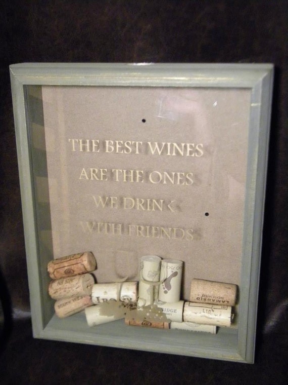 Items similar to Wine Cork Holder, Collection Display Frame, Shadow Box