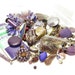 Purple Jewelry Destash Lot of Vintage, Beads, Miscellaneous Jewelry Findings